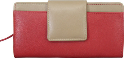 

Trishikha Girls Red Genuine Leather Wallet(14 Card Slots)