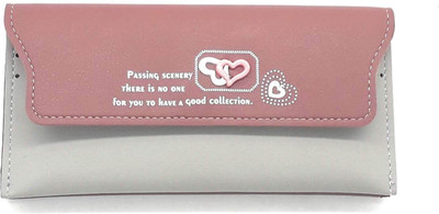 

M.Crownwill Girls Multicolor Artificial Leather Wallet(2 Card Slots), Grey;mavue