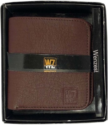 WENZEST Men Casual Brown Artificial Leather Wallet(7 Card Slots)