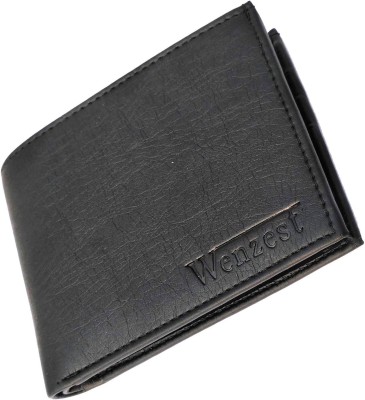 WENZEST Men Formal Black Artificial Leather Wallet(7 Card Slots)