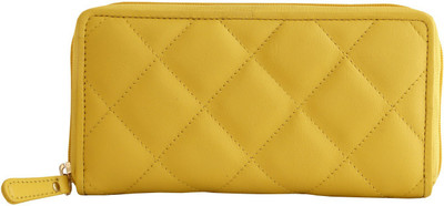 

G'leani Women Yellow Genuine Leather Wallet(12 Card Slots)