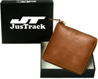 

Justrack Men Tan Genuine Leather Wallet(6 Card Slots)