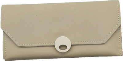 

M.Crownwill Girls Black Artificial Leather Wallet(2 Card Slots), Beige