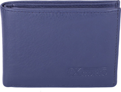 

eXcorio Men Blue Genuine Leather Wallet(9 Card Slots)