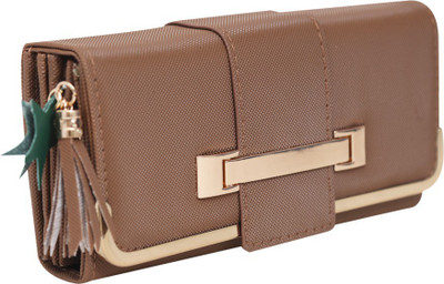 

Minaar Women Brown Artificial Leather Wrist Wallet(5 Card Slots)