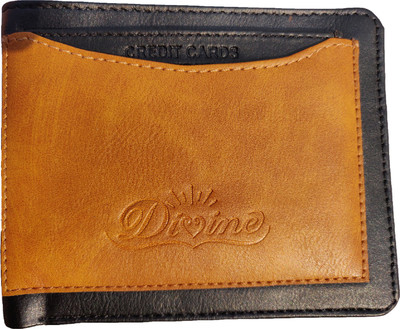 

Divine Men Tan Artificial Leather Wallet(8 Card Slots)