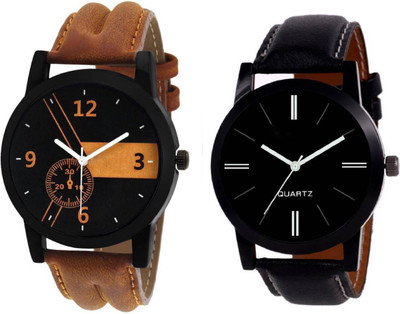KNACK 02S01P132 professional leather belt stylish and attractive couple Watch - For Men Flipkart