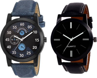 

KNACK 02S01P138 professional leather belt stylish and attractive couple Watch - For Men
