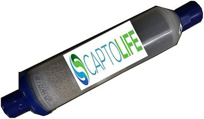 

CAPTOLIFE Alkaline Bio Mineral & ORP Reduction Cartridge PH from 5.8 to 10.5 with Connectors for All Kinds of Domestic RO Water Purifiers Solid Filter Cartridge(0.9, Pack of 1)