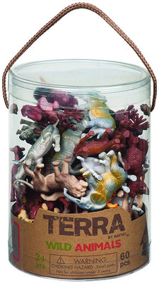 

Battat Terra Wild Animals in Tube Action Figure Set(Multicolor)