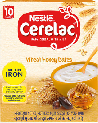 

Nestle Cerelac Wheat Honey Dates Cereal(300 g, 10)
