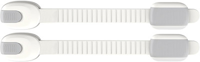 

BabySafeHouse Multi-Utility Safety Latch 2 piece for Cabinet, Drawer, Fridge, Toilet with Adjustable Strap for baby child infant Safety Lock with strongest adhesive Grey Color(White and Grey)