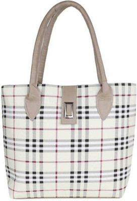 

onland hand held bag (WHITE CHECK) Shoulder Bag(White, 10 L)