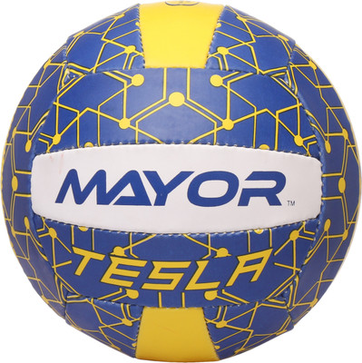 

Mayor Tesla Volleyball - Size: (Pack of 1, Blue, Yellow;blue;white