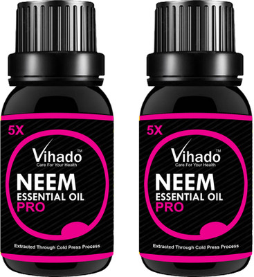 

VIHADO 5X PRO Neem Oil for Hair & Skin (10 ml) (Pack of 2)(10 ml)