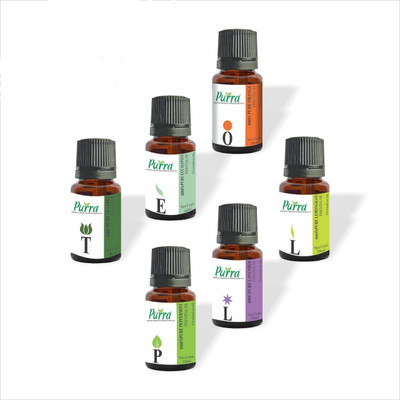 

Purra Premium Top 6 Aromatherapy Essential Oils Gift Set 10ML ( Pack Of 6 )(60 ml)