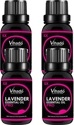 

VIHADO 5X PRO Lavender Pure Essential OiL - 10 ml (pack of 4)(10 ml)