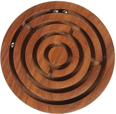 

Simple Days Wooden Ball-in-a-Maze Labyrinth with Snake Cube Twist Puzzle (Combo of 2 Toys) Board Game