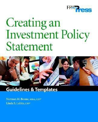 Creating an Investment Policy Statement(English, Paperback, Boone Norman M)