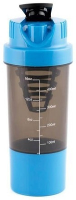 

SHAKER GYM BOTTLE LIGHT BLUE 500 Shaker(Pack of 1, Blue), Black