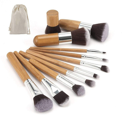 

Yoana Professional Series Makeup Brush Set With Pouch - Bamboo(Pack of 11)