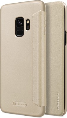 Nillkin Flip Cover for Samsung Galaxy S9(Gold, Grip Case, Pack of: 1)