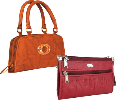 

Element Cart Casual, Party, Formal Maroon, Brown Clutch, Brown;maroon
