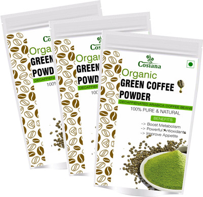 

cosiana Organic Green Coffee beans Powder for Weight Management 250 GM Pack of 3 Instant Coffee (750 Gm) Instant Coffee 250 g(Pack of 3)