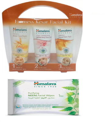 

Himalaya FAIRNESS KESAR FACIAL KIT, NEEM FACAIL WIPES(Set of 2)