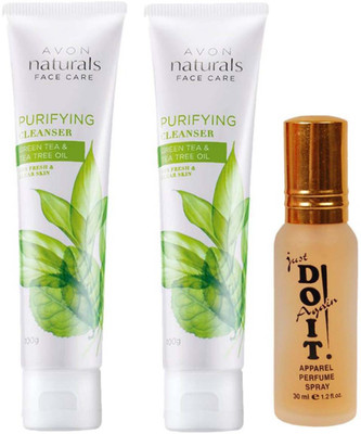 

Avon Anew Two Purifying Cleanser Green Tea And Tea Tree Oil 100 ml with one do it perfume 30 ml(Set of 3)