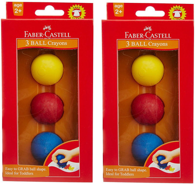 

Faber-Castell 3 Ball Crayons for kids(Set of 2, multicolours)