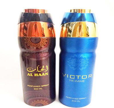 

ARQUS AL HAAN AND VICTOR Perfume Body Spray - For Men(400 ml, Pack of 2)