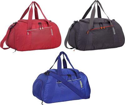 

American Tourister (Expandable) AMT DUNK DUFFLE 50 CM - RED BLUE GREY Gym Bag(Red, Blue, Grey), Blue;grey;red