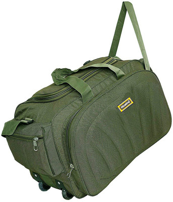 

Nice Line (Expandable) Lightweight Waterproof Luggage Travel Duffel Bag with Roller wheels ( Mendi) Duffel Strolley Bag(Green)