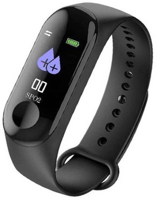 

LIFEMUSIC Sensor Fitness Band Smart Black Wristband /Touch Screen Fitness Band(Black, Pack of 1)
