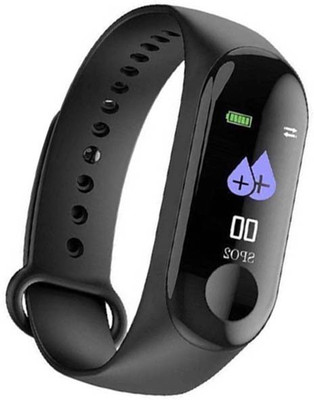 

LIFEMUSIC Sensor Fitness Band Smart Black Wristband/compatible Fitness tracker Fitness Band(Black, Pack of 1)