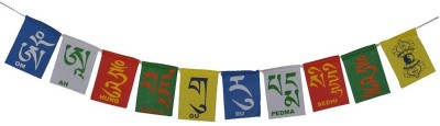 Fashion Holiday Cotton Hanging Tibetan Buddhist Prayer Flags for Car Window, Medium (Multicolour) Rectangle Car Window Flag(Cotton)