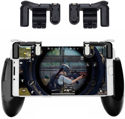 

LIFEMUSIC Mobile Phone Shooter Controller Gamepad Remote + Trigger Fire Button Handle Cell Phone Adapter for PUBG Gaming Joystick Gaming Accessory Kit(Multicolor, For Android, iOS)