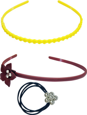 

Angel Glitter Sweet Maroon Daisy Flower Hair Band, Rubber Band(Yellow, Maroon, Blue)