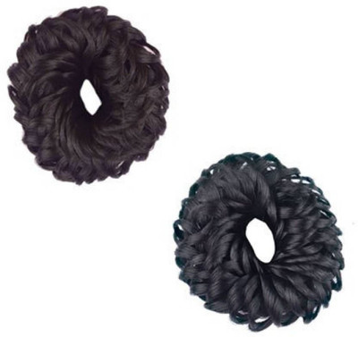 

KashQueen Set Of Small Hair Juda Bands/Bun (Black, Brown) Rubber Band(Brown)