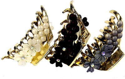 

Proplady Wedding Collection (Pack of 2, L Size) Stylish Rhinestone & Pearl Stud Hair Clip, Butterfly Clutch, Claws Clip for Girls & Women Hair Clip, Hair Claw, Back Pin, Bun Clip, Banana Clip, Hair Pin(Multicolor)