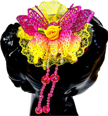 

Proplady Partywear Stylish Shimmery Butterfly Hair Clip/Brooch with Dangling Crystals for Girls & Women|Wedding Hair Accessories|Latest Hair Clip, Bun Clip, Back Pin, Hair Pin, Banana Clip(Yellow)