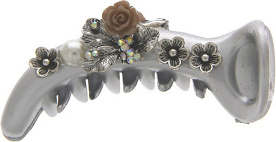 

Anuradha Art Jewellery Party Wear Banana Clip Banana Clip(Silver)