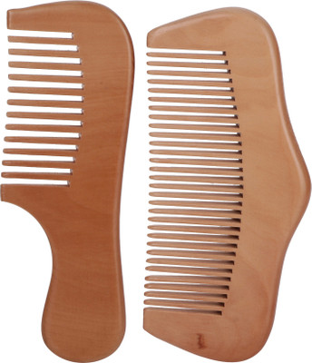 

DAISYLIFE Set of 2 | Eco-Friendly Natural Wooden Comb | Anti-Dandruff | Prevents Hair Breakage | Fine Tooth