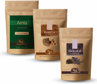 

Herb Essential Reetha Amla Shikakai Powder For Hair (Reetha 50g,Shikakai 50g, Amla 100g)(200 g)