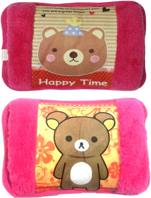 

saioni 2 Pack Combo of Velvet Pocket Heat Gel Pad with Fur Electric 1 L Hot Water Bag(Multicolor)