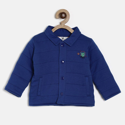 

Mini Klub Full Sleeve Solid Baby Boys Jacket, Charcoal