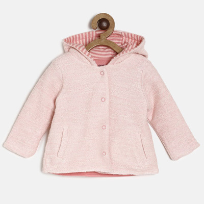 

Mini Klub Full Sleeve Self Design Girls Jacket, Pink