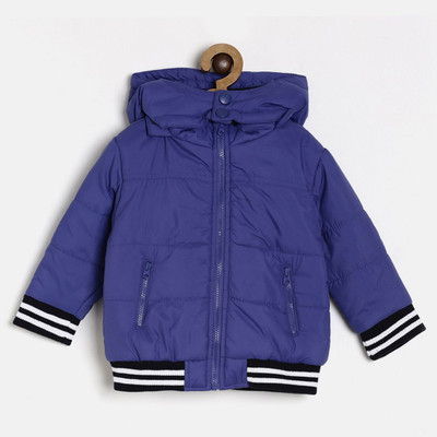 

Mini Klub Full Sleeve Solid Baby Boy's Jacket, Blue
