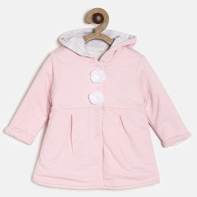 

Mini Klub Full Sleeve Solid Baby Girls Jacket, Pink